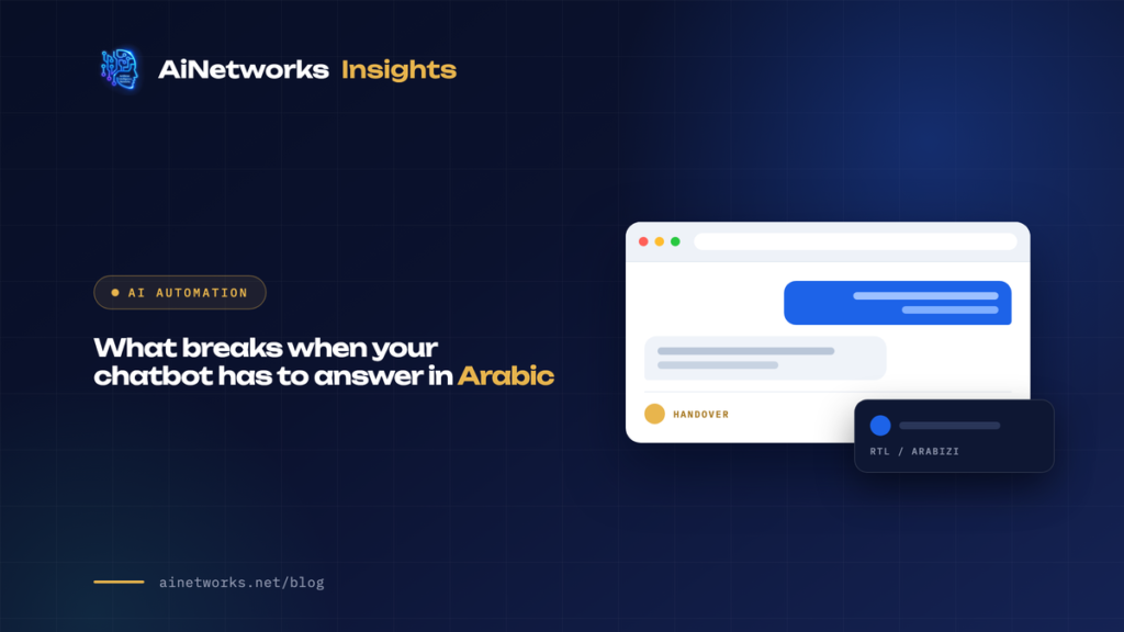 What breaks when your chatbot has to answer in Arabic