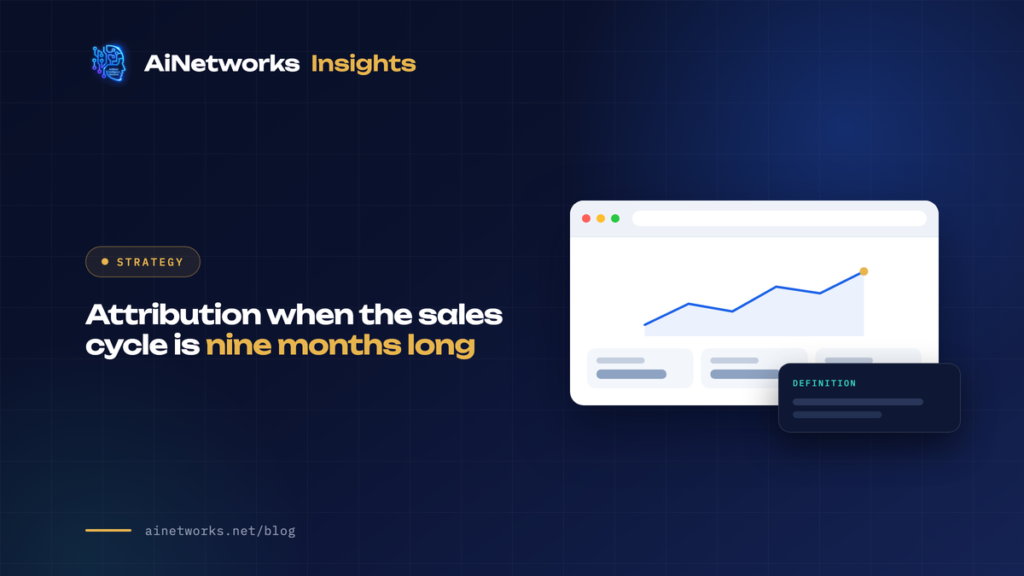 Attribution when the sales cycle is nine months long