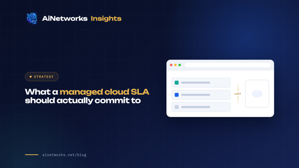 What a managed cloud SLA should actually commit to