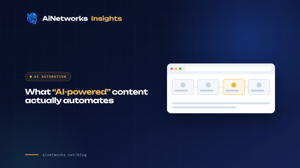 What “AI-powered” content actually automates