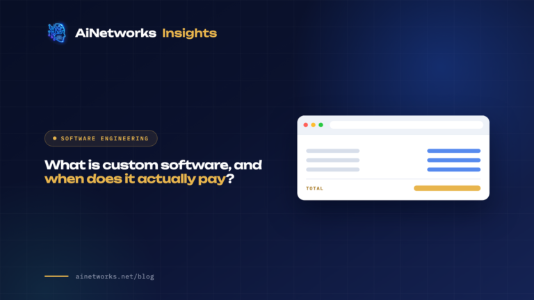What is custom software, and when does it actually pay?