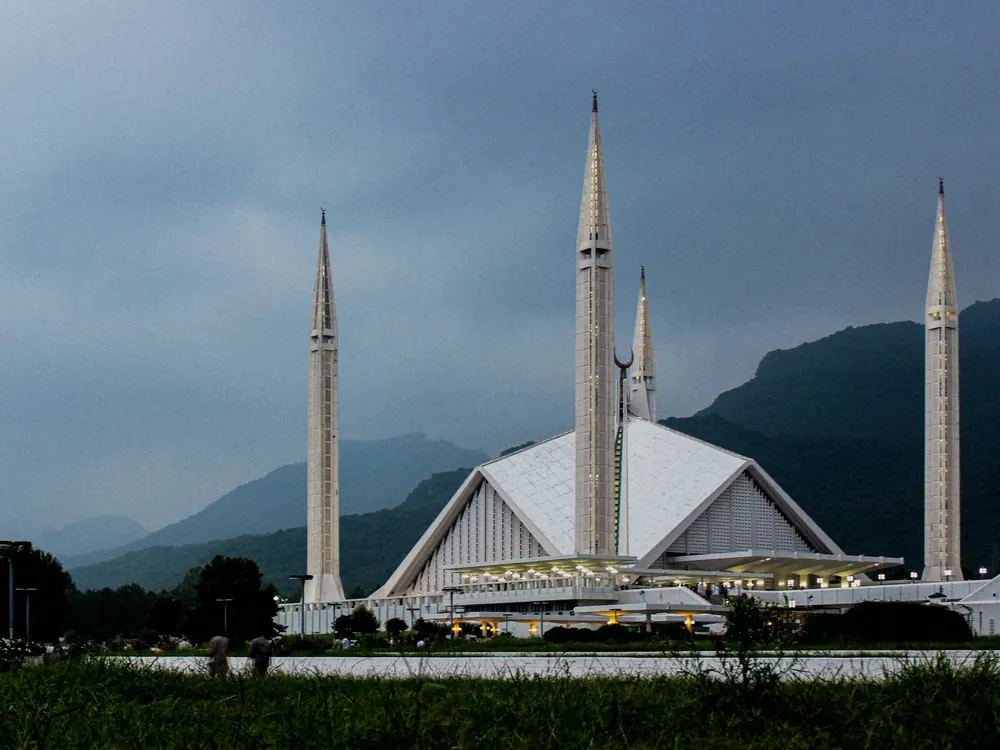 Faisal Mosque and the Margalla Hills, Islamabad